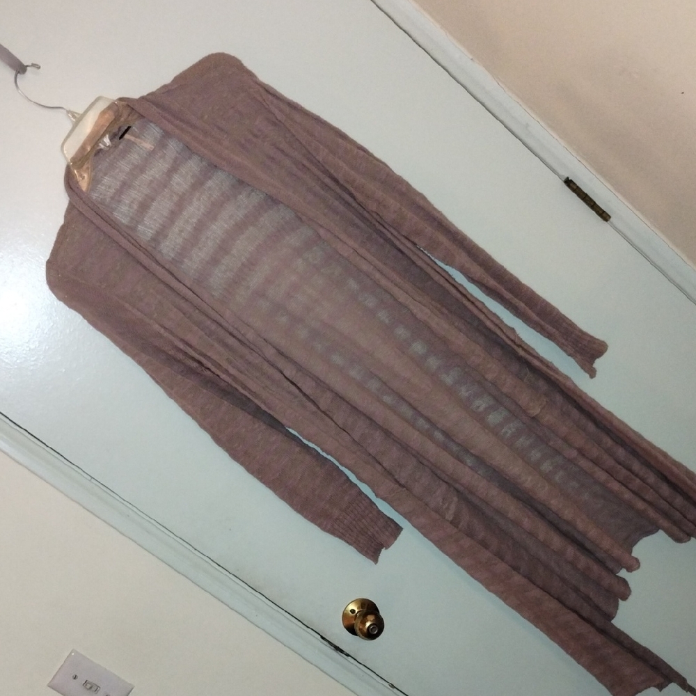 Free People Textured Knit Cardigan in Taupe